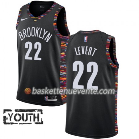 Maillot Basket Brooklyn Nets Caris LeVert 22 2018-19 Nike City Edition Noir Swingman - Enfant